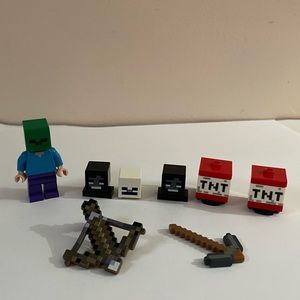 LEGO Minecraft Zombie and pieces Lot